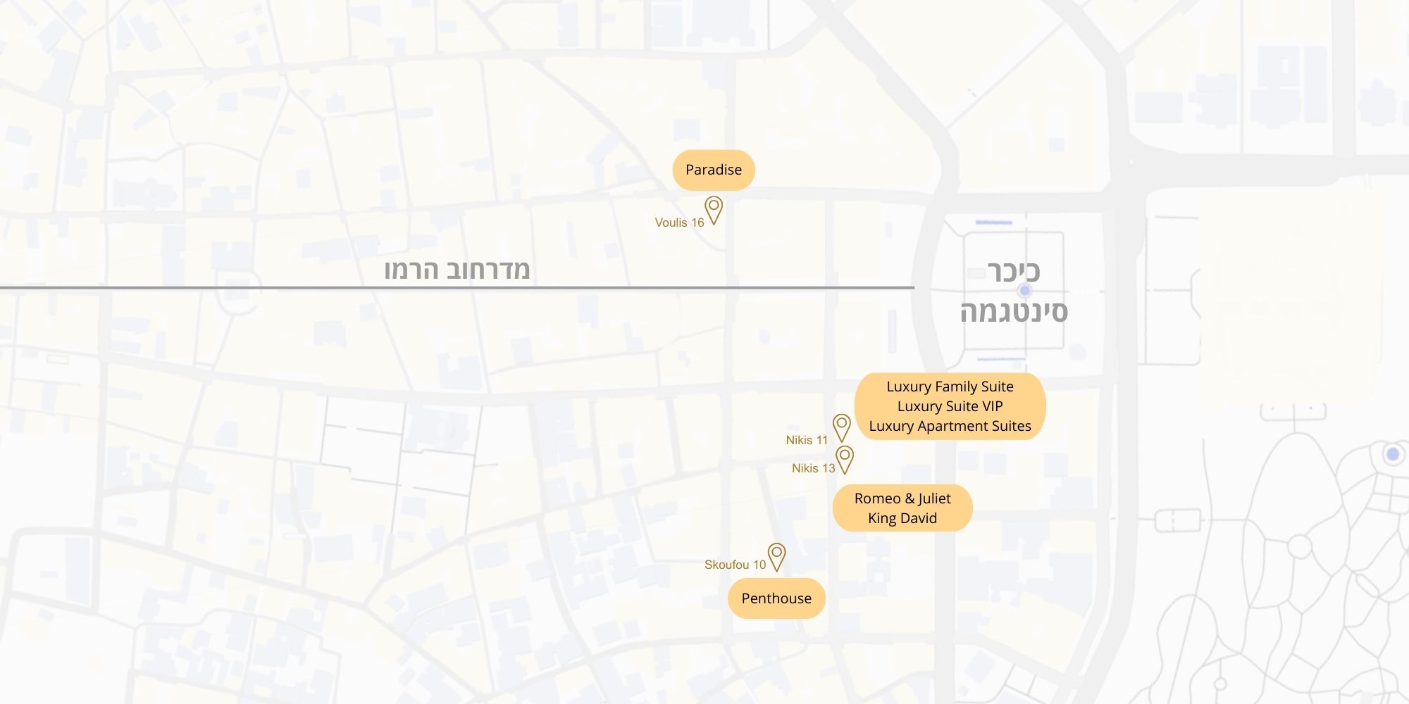 מפת מיקום הדירות